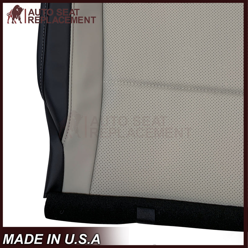 2016-2022 Lexus RX350 RX450h Replacement Perforated Synthetic Leather Seat Cover: 2-Tone Gray & Black