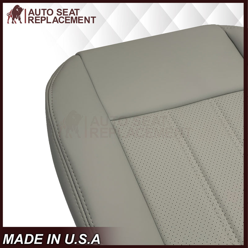 2008 -2020 For Dodge Grand Caravan Front Replacement Seat Cover: Light Graystone Perforated