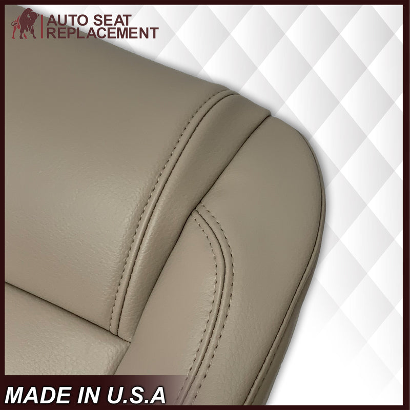 2011 - 2015 Ford Explorer Replacement Leather Bottom Seat Covers In Gray: Choose Leather OR Vinyl