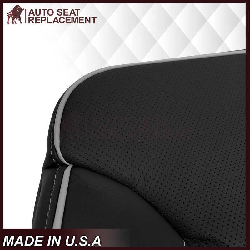 2014-2019 Chevy Silverado 1500 2500HD 3500HD High Country Replacement Perforated Genuine Leather OR Synthetic Leather Seat Covers: Black - Auto Seat Replacement