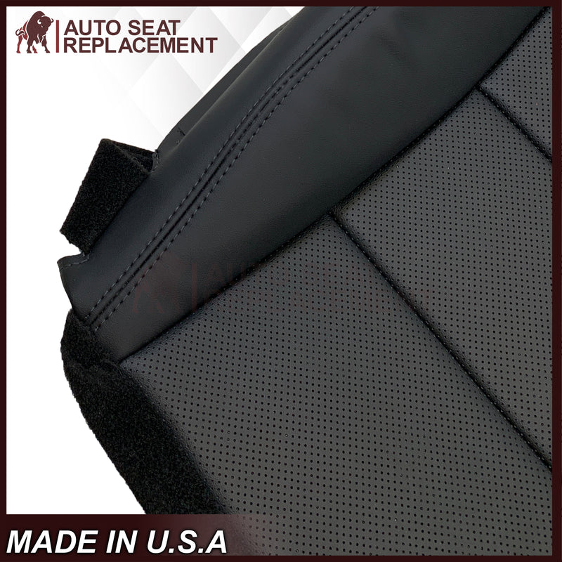 2005 - 2008 Acura TL Driver Or Passenger Replacement Genuine Leather or Synthetic Leather Seat Covers: Perforated Black