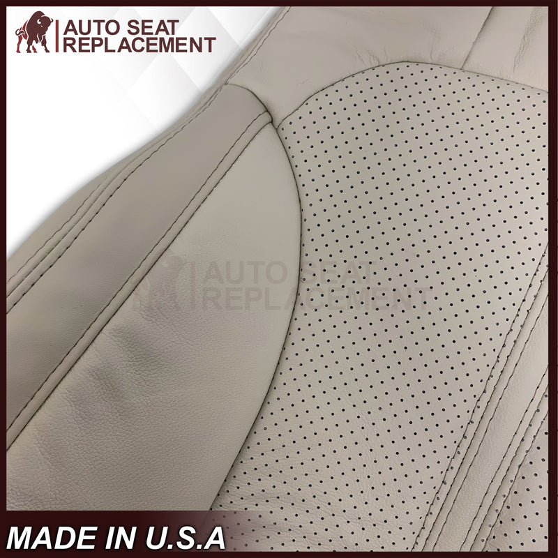 2009 - 2012 Lincoln MKS Replacement Seat Covers in Tan: Choose Genuine Leather or Vinyl