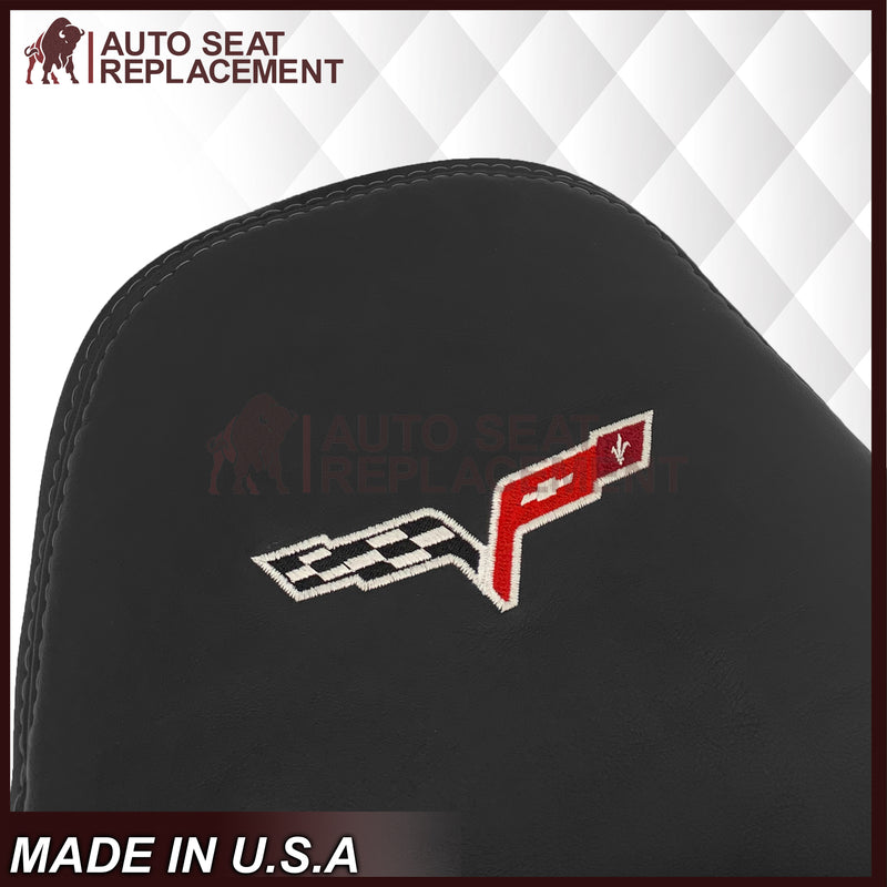 2005 - 2013 Chevy Corvette Replacement Black Perforated Seat Covers
