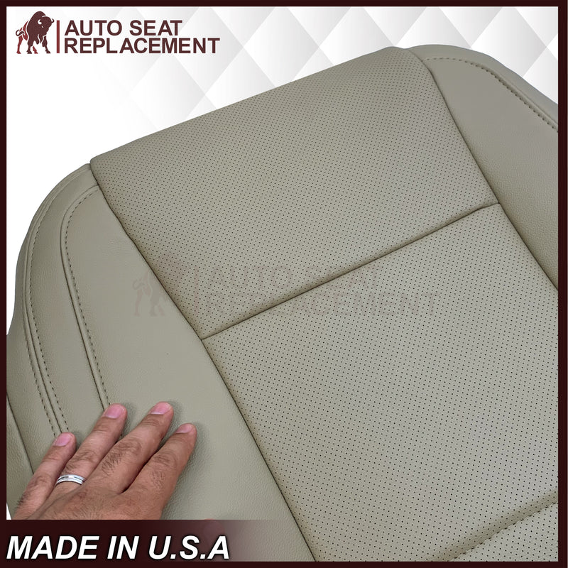 2015-2017 Ford F-150 Lariat Light Cashmere Tan Replacement Seat Covers in Genuine Leather or Synthetic Leather: Choose your pieces