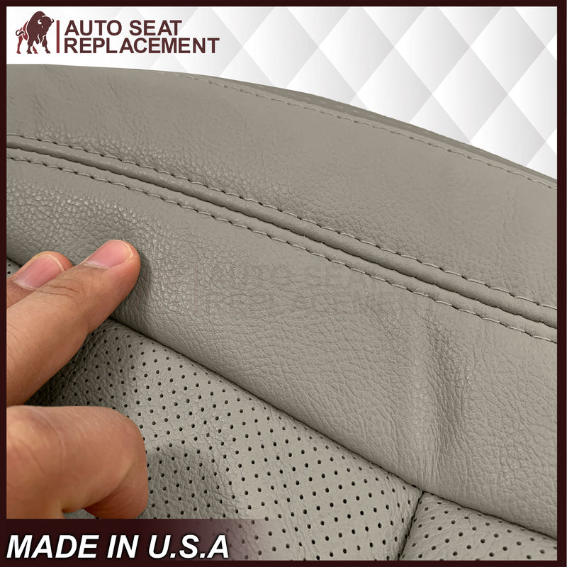 2016-2019 Ford Explorer Limited Replacement Leather or Synthetic Leather Seat Cover:  Light Gray Perforated