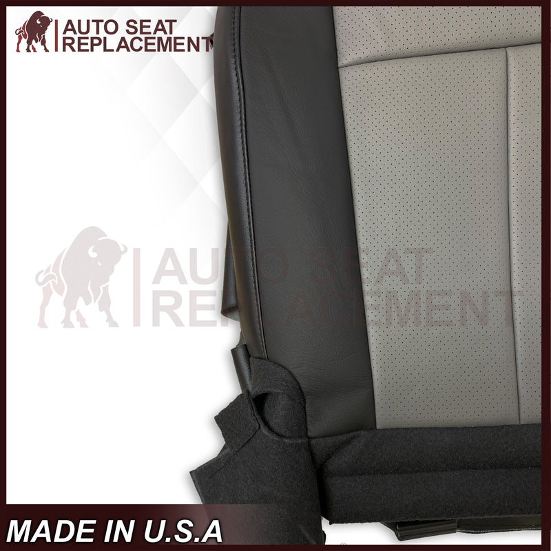 2007 2008 Ford Expedition Eddie Bauer Driver Or Passenger Side Bottom Seat Cover In 2 Tone (Gray - Black)