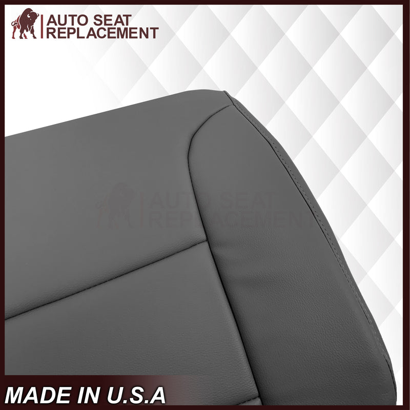 2000-2010 Ford F-650 F-750 Air Ride Heavy Duty Driver Side Bottom Replacement Seat Cover in Gray Vinyl - Auto Seat Replacement