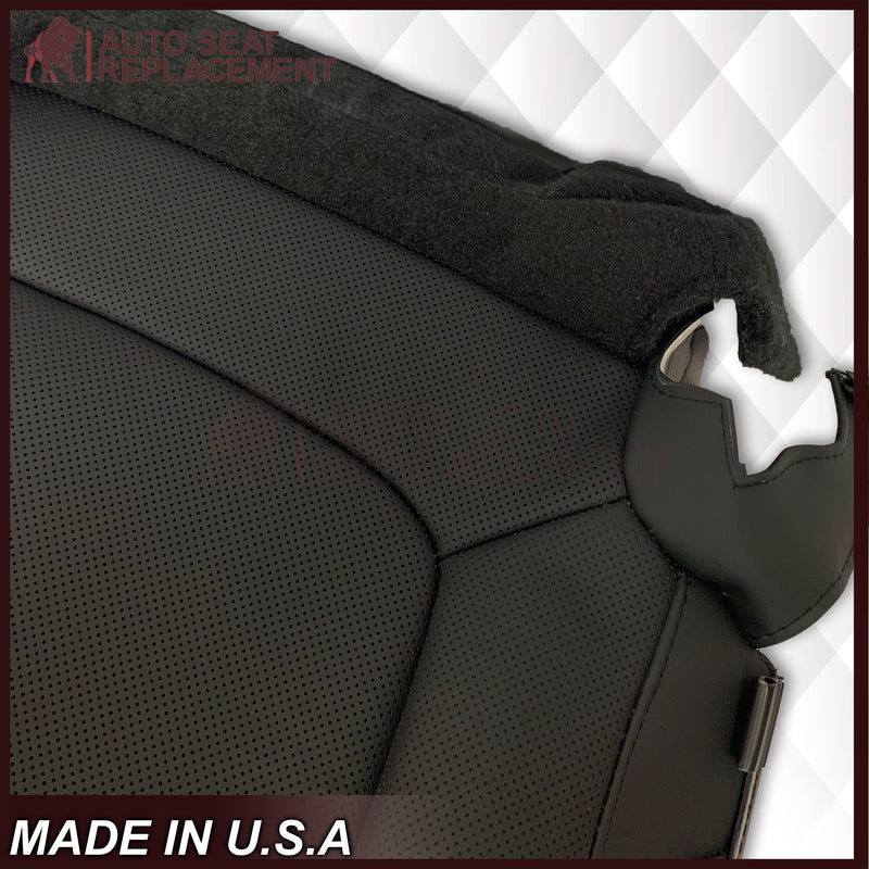 2011 - 2015 Ford Explorer Replacement Perforated Leather/Vinyl Bottom Seat Covers In Black : Choose Leather OR Vinyl