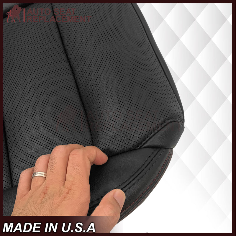 2013 to 2015 For Mazda CX-5 Driver Passenger Black Perforated Leather Seat Cover