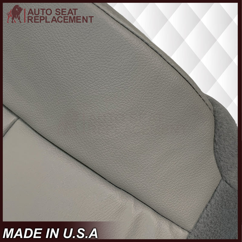 2007 - 2013 Acura MDX Driver Or Passenger Replacement Seat Covers: Non-Perforated Gray
