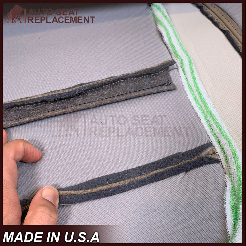 2002-2003 Ford F-150 Lariat SuperCrew Replacement Genuine Leather Seat Cover: Medium Parchment Tan - Auto Seat Replacement