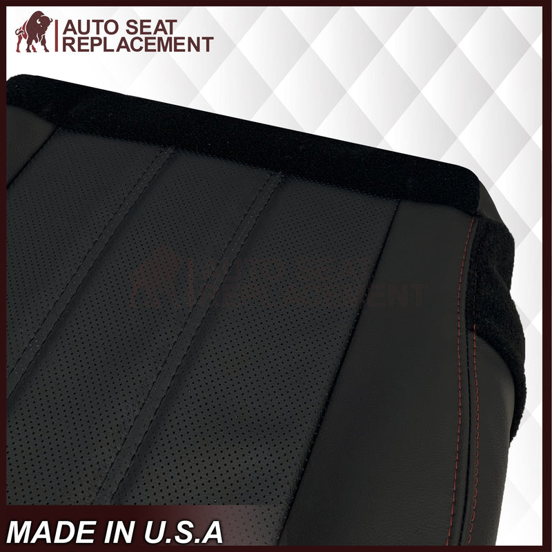 2008 -2020 For Dodge Grand Caravan Front Replacement Seat Cover W/ Red Stitching