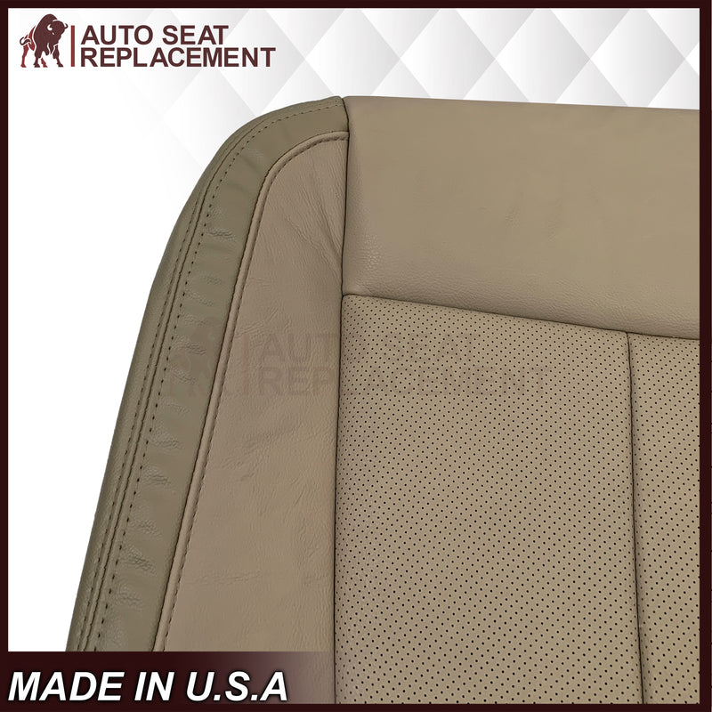 2018-2020 Ford F-150 Lariat Replacement Leather Seat Cover: Tan, Perforated - Auto Seat Replacement