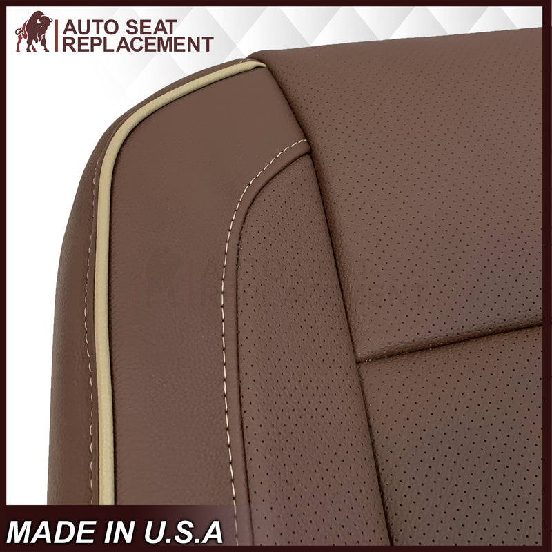 2014-2019 Chevy Silverado 1500 2500HD 3500HD High Country Replacement Perforated Genuine Leather OR Synthetic Leather Seat Covers: Brown - Auto Seat Replacement