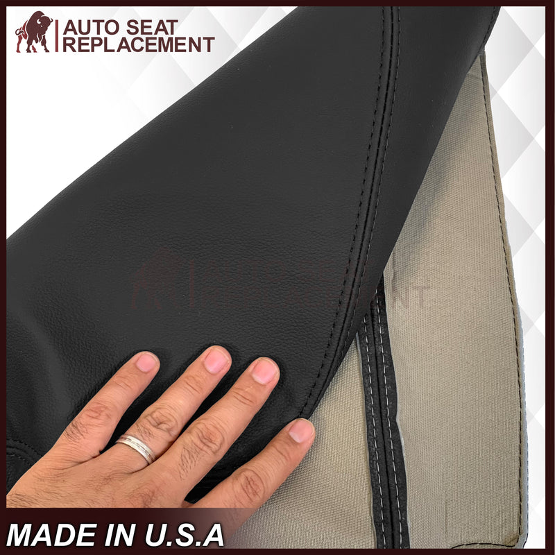 2002 - 2008 Dodge Ram 1500 2500 3500 Console Lid Armrest Synthetic Leather Cover In Very Dark Gray - Auto Seat Replacement