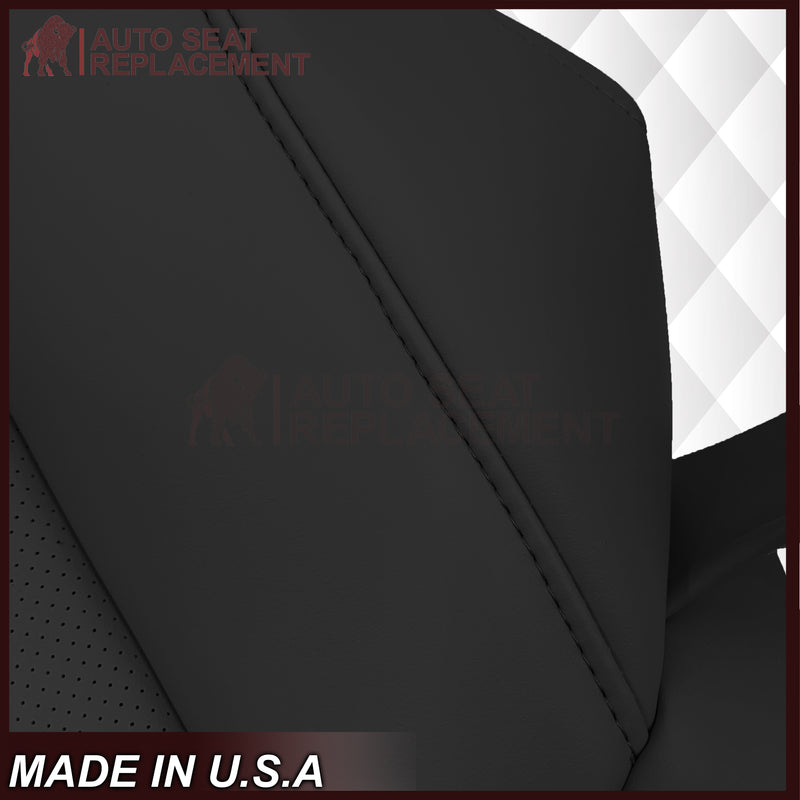 2010-2015 Lexus RX350 RX450H Replacement Synthetic Leather Seat Covers: Black Perforated