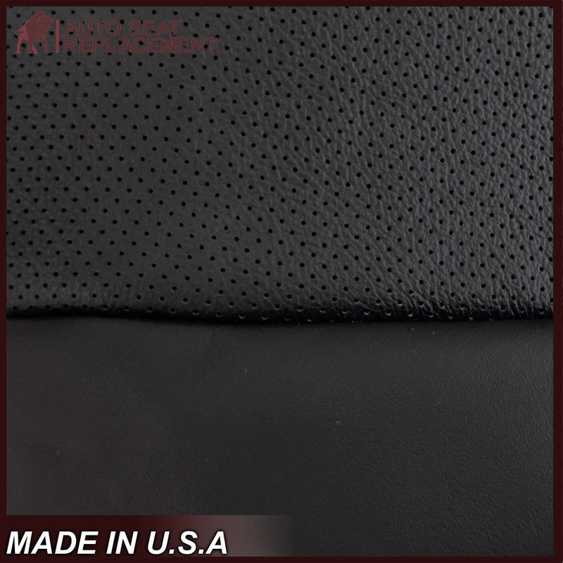 2019-2022 Chevy Silverado & GMC Sierra Perforated Leather Seat Cover Replacement in Black : Choose Your Side & Material