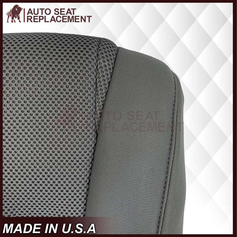 2009 - 2015 Toyota Tacoma Driver OR Passenger Side Bottom Replacement Cloth Seat Covers In Gray