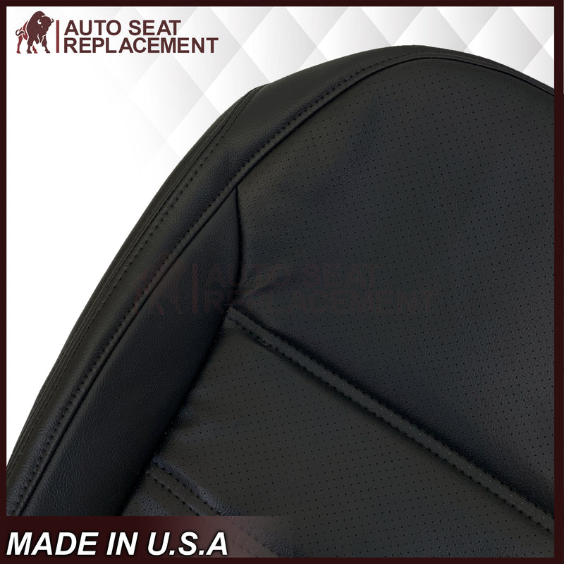 2011 - 2017 Volkswagen Jetta Bottom Perforated Genuine Leather OR Synthetic Leather Seat Cover In Black