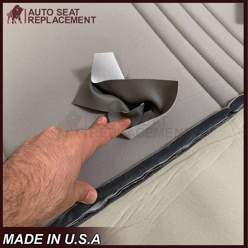 1995-1999 Chevy Silverado & Cheyenne W/T Base Work Truck Replacement Vinyl Bottom & Lean Back Bench Seat Covers: Gray - Auto Seat Replacement