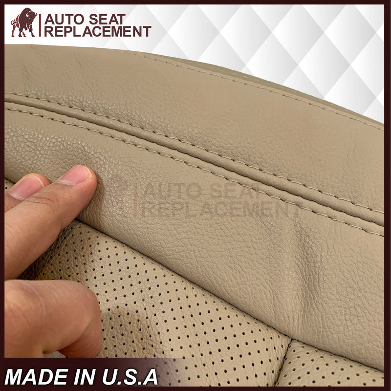 2016-2019 Ford Explorer Limited Replacement Leather or Synthetic Leather Seat Cover: Tan Perforated - Auto Seat Replacement