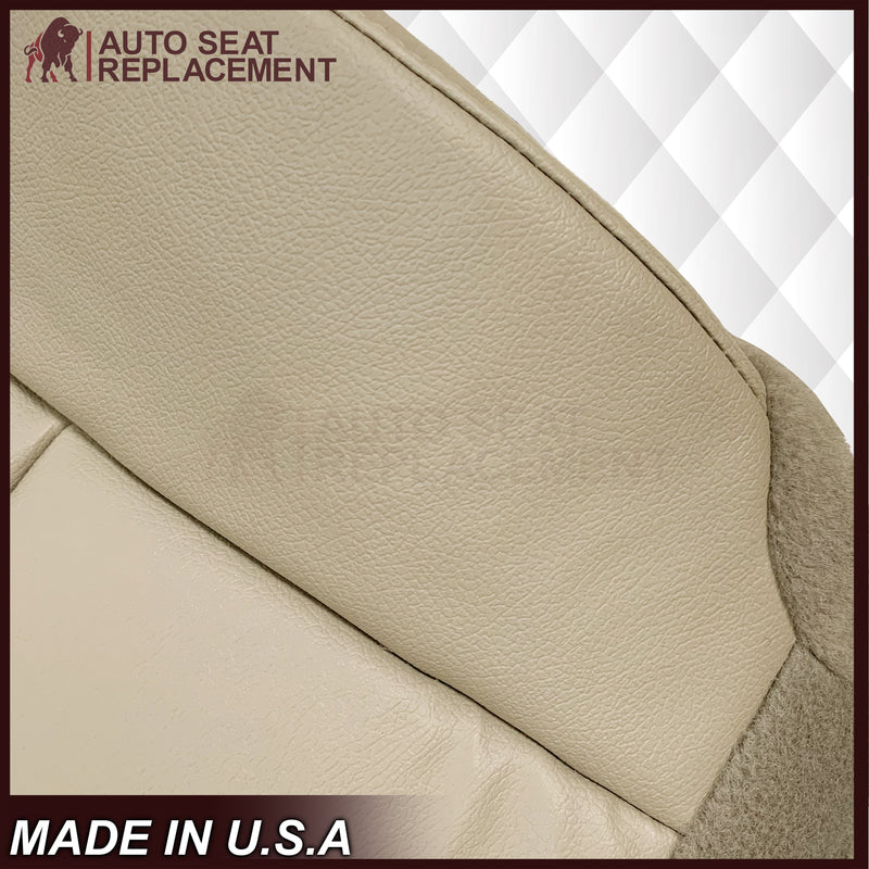 2007 - 2013 Acura MDX Driver Or Passenger Replacement Seat Covers: Non-Perforated Tan