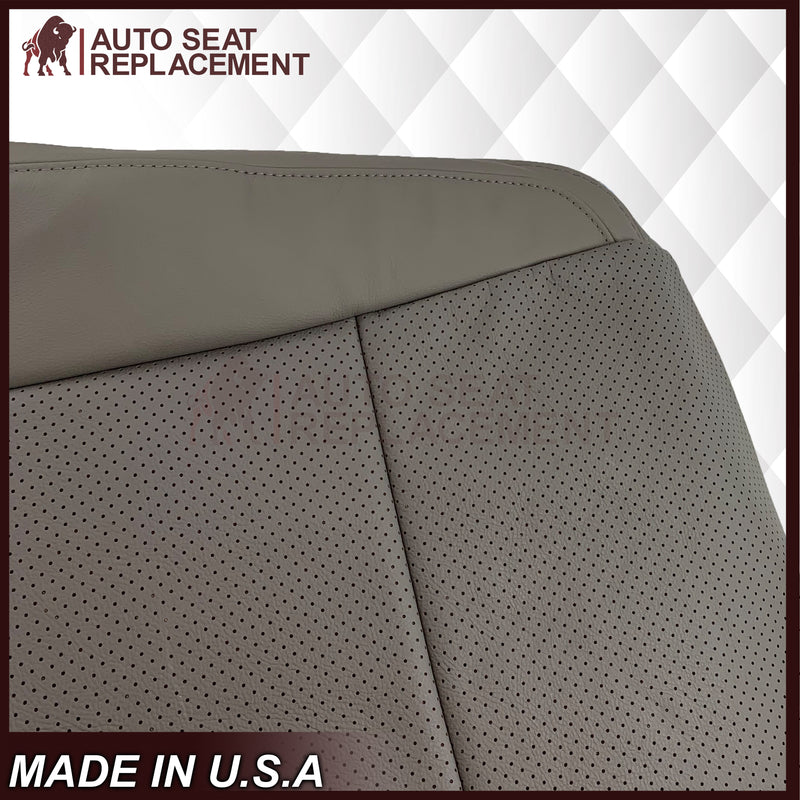 2015 - 2017 Ford F-150 Lariat Gray Replacement Seat Covers in Perforated Leather or Synthetic Leather