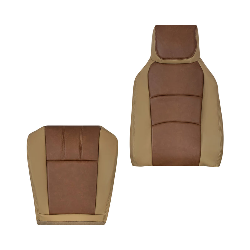 2009-2018 Ford E350 E450 E550 Econoline Van Replacement Seat Covers In 2 Tone Tan