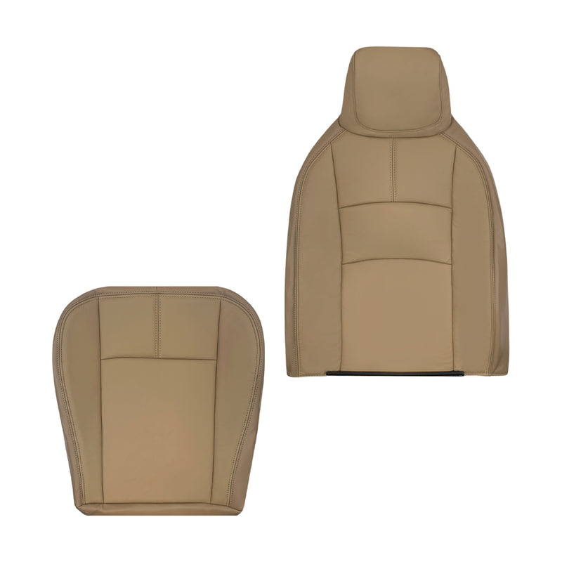 2009-2019 Ford E350 E450 E550 Econoline Van Synthetic Leather Replacement Seat Covers In Tan