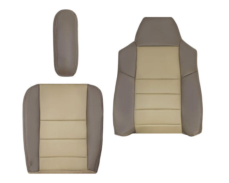 2002 - 2004 Ford Excursion Eddie Bauer Replacement Seat Covers 2 Tone Gray-Tan: Choose From Variations