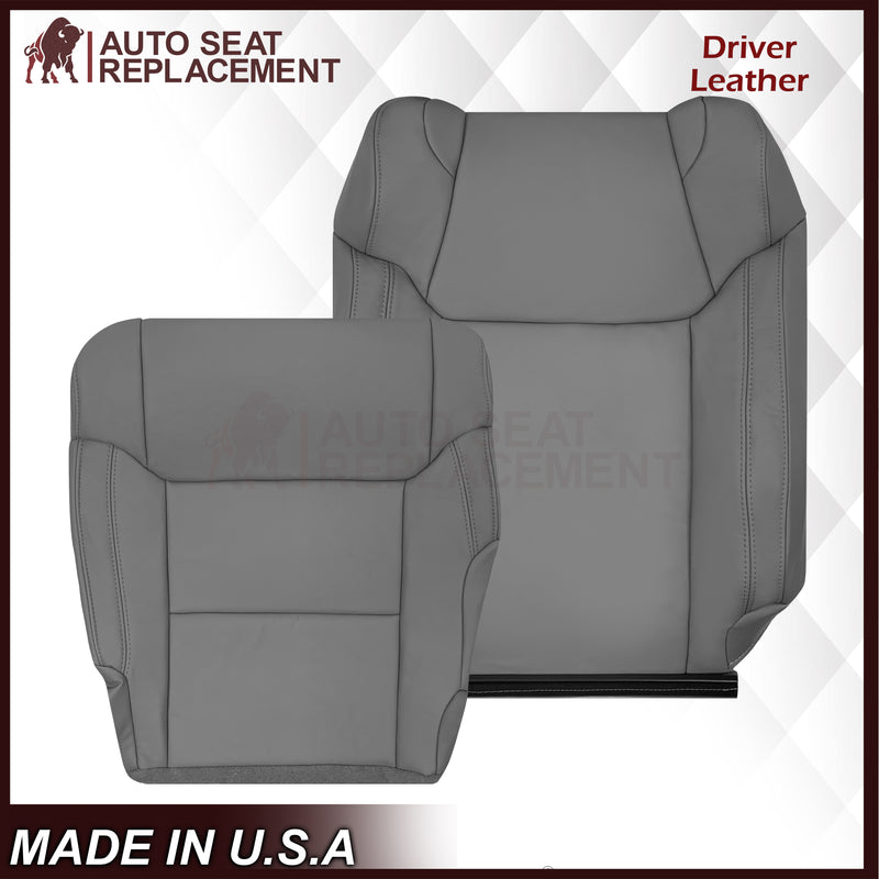 2014-2021 Toyota Tundra Work Truck Driver OR Passenger Side Replacement Leather OR Synthetic Leather Seat Cover: Graphite Gray