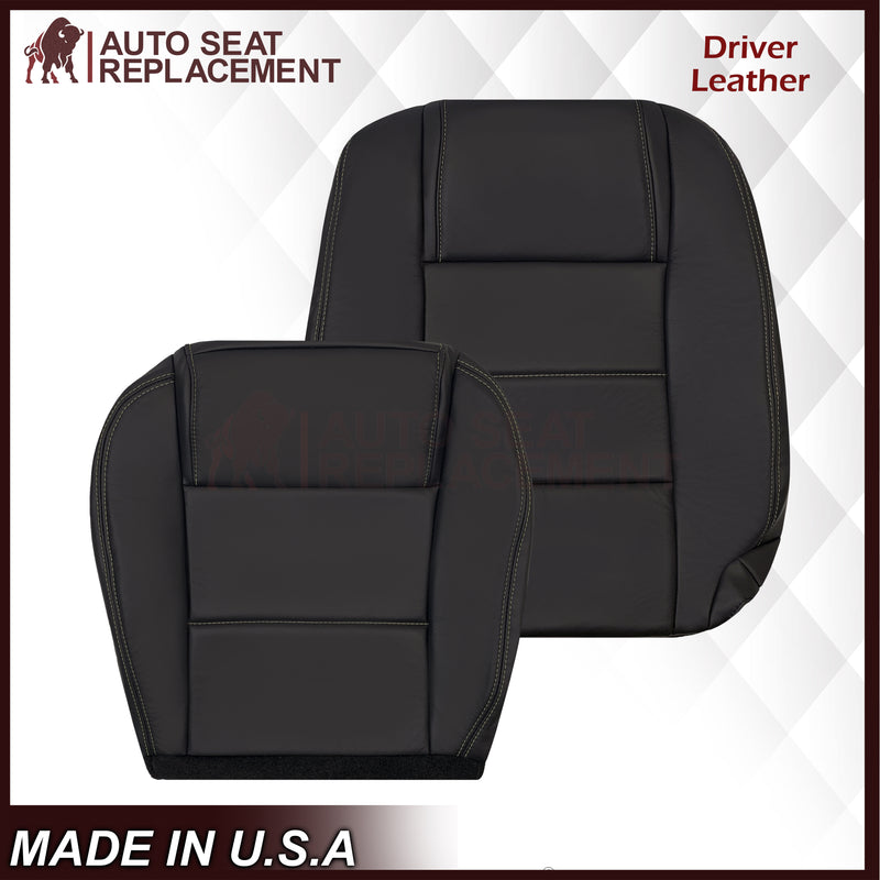 2005-2009 Ford Mustang Coupe GT V6 Leather Replacement Seat Covers in Black