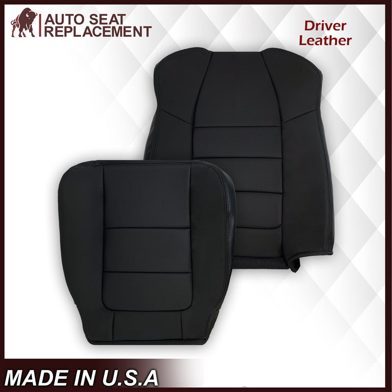 2001 2002 2003 Ford F350/F250 Lariat Extended Cab Perforated Seat Cover in Black: Choose Leather OR Vinyl