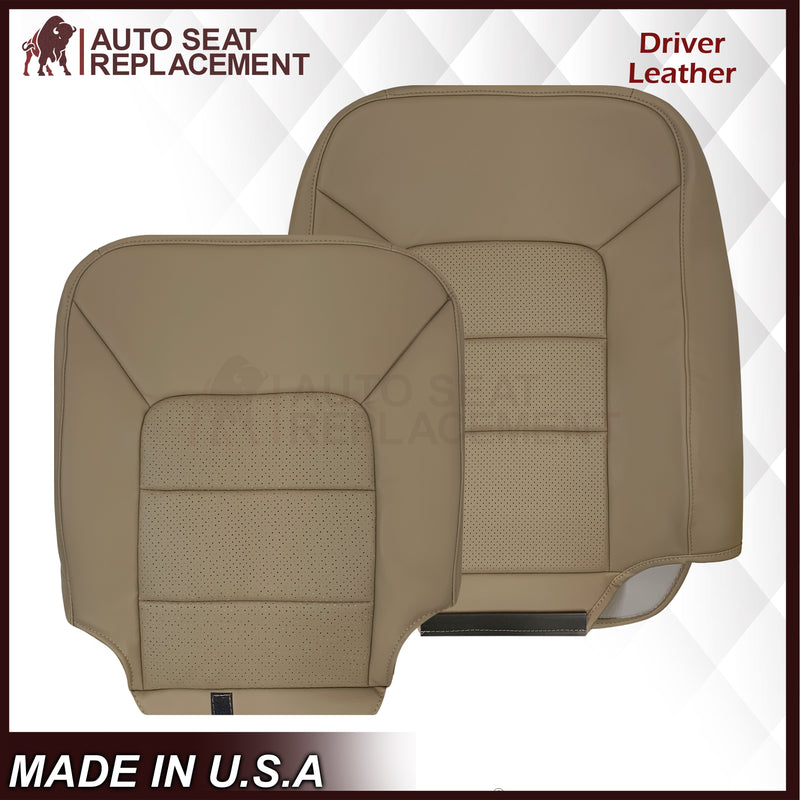 2005 2006 Ford Expedition Limited Perforated Tan Seat Covers: Choose Leather or Vinyl