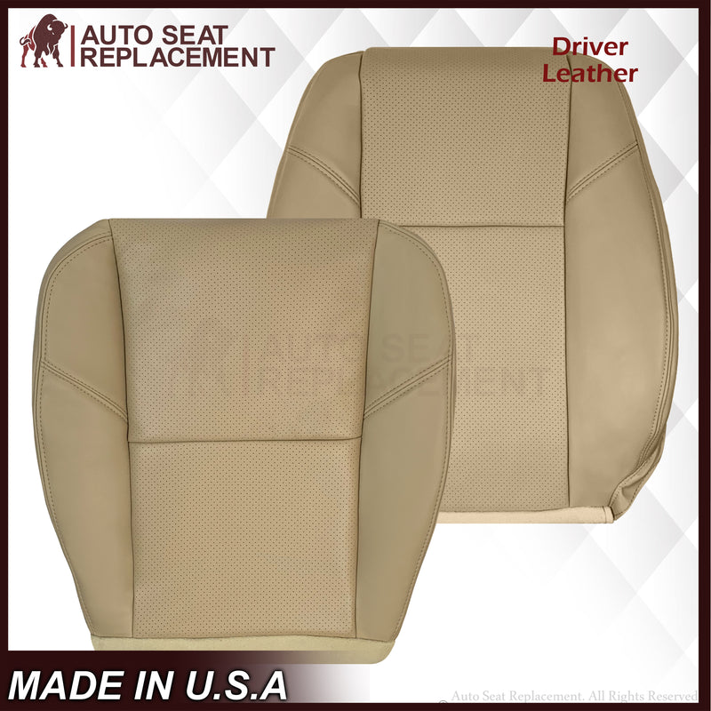2007-2008 Cadillac Escalade Perforated Seat Cover in VERY Light Cashmere Tan: Choose From Variation - Auto Seat Replacement
