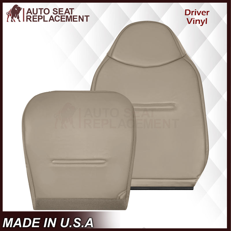 2002 - 2007 Ford F250 F350 F450 F550 Work Truck Super Duty XL Replacement Seat Covers in Tan Vinyl - Auto Seat Replacement