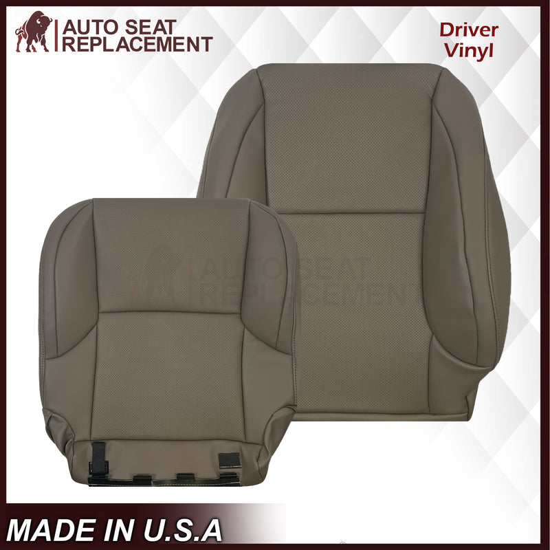 2010-2021 Lexus GX460 Replacement Perforated Synthetic Leather Top or Bottom Seat Cover: Dark Tan Perforated
