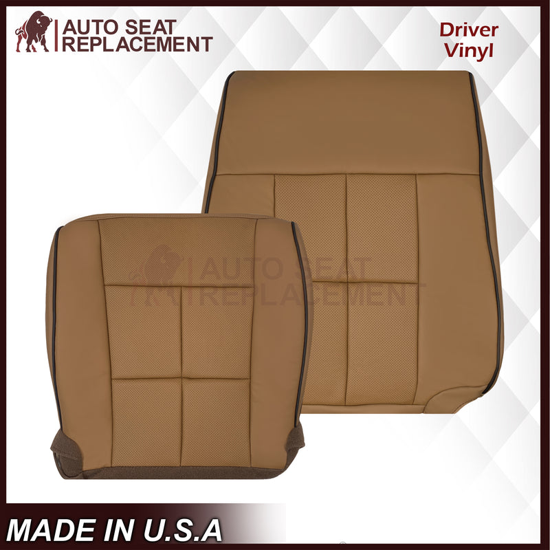 2011-2014 Lincoln Navigator Replacement Leather or Syn. Leather Seat Covers: Perforated, Canyon Tan