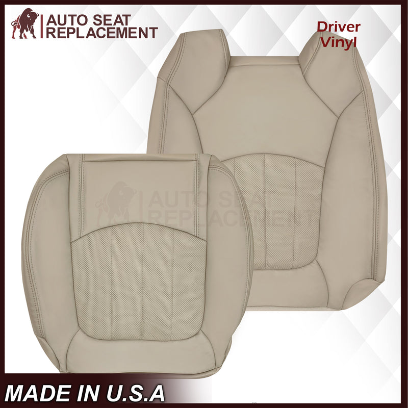 2007-2012 GMC Acadia Denali/SLT Replacement Leather/Syn. Leather Seat Cover: Tan, Perforated - Auto Seat Replacement