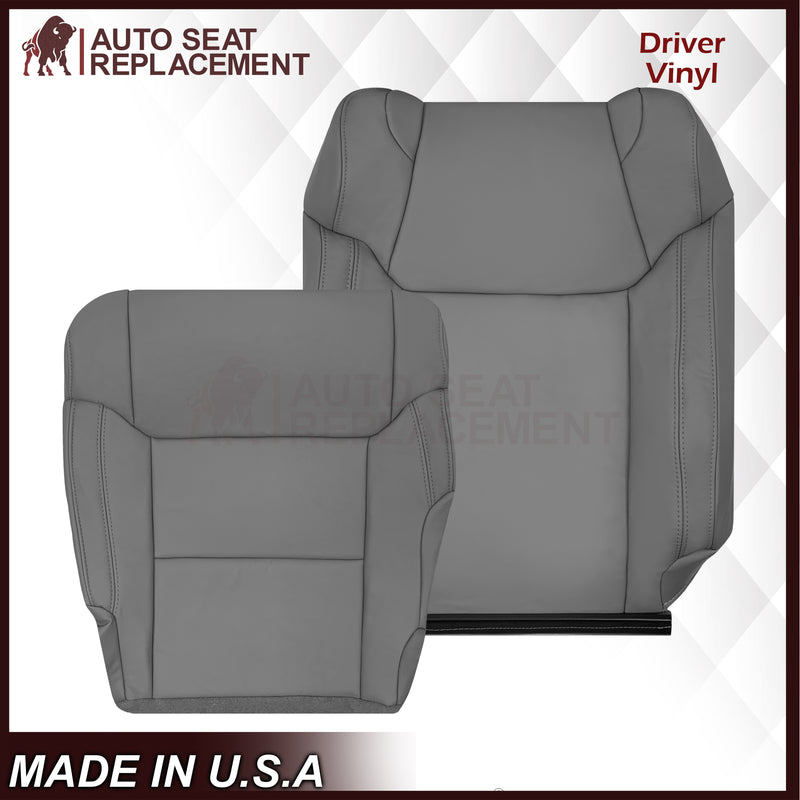 2014-2021 Toyota Tundra Work Truck Driver OR Passenger Side Replacement Leather OR Synthetic Leather Seat Cover: Graphite Gray