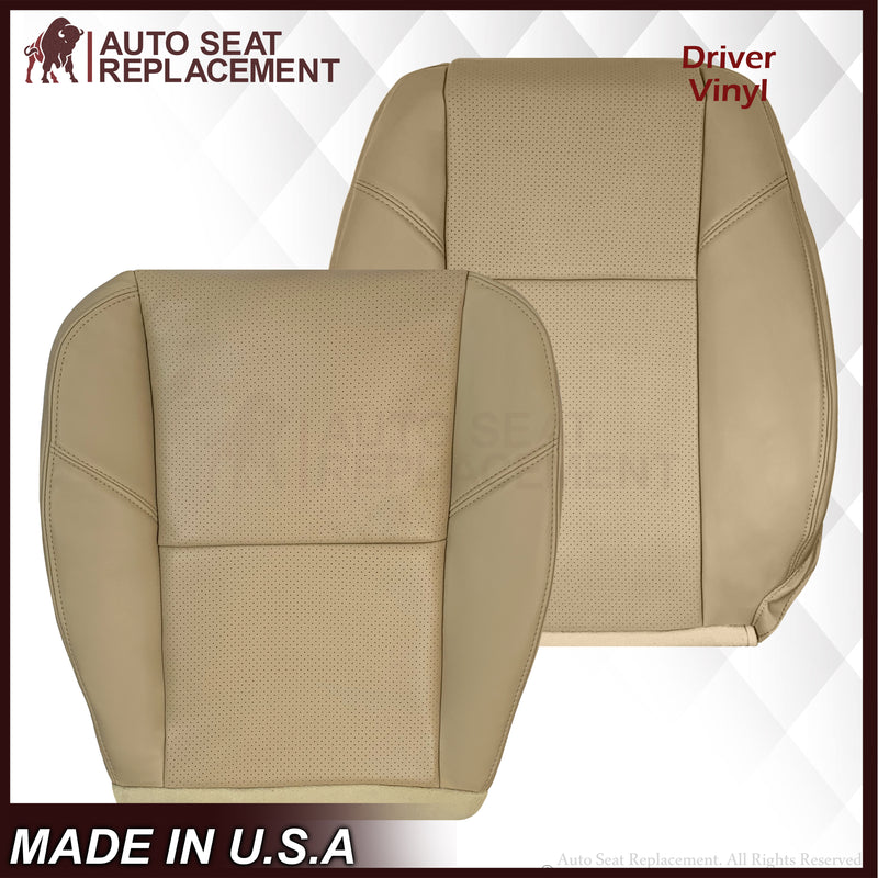 2007-2008 Cadillac Escalade Perforated Seat Cover in VERY Light Cashmere Tan: Choose From Variation - Auto Seat Replacement