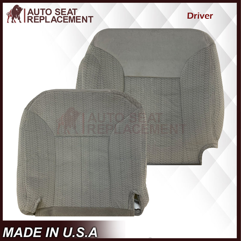 1995 - 1999 Chevy Tahoe & Suburban Gray Cloth Replacement Front Seat Covers ( Pewter Gray )