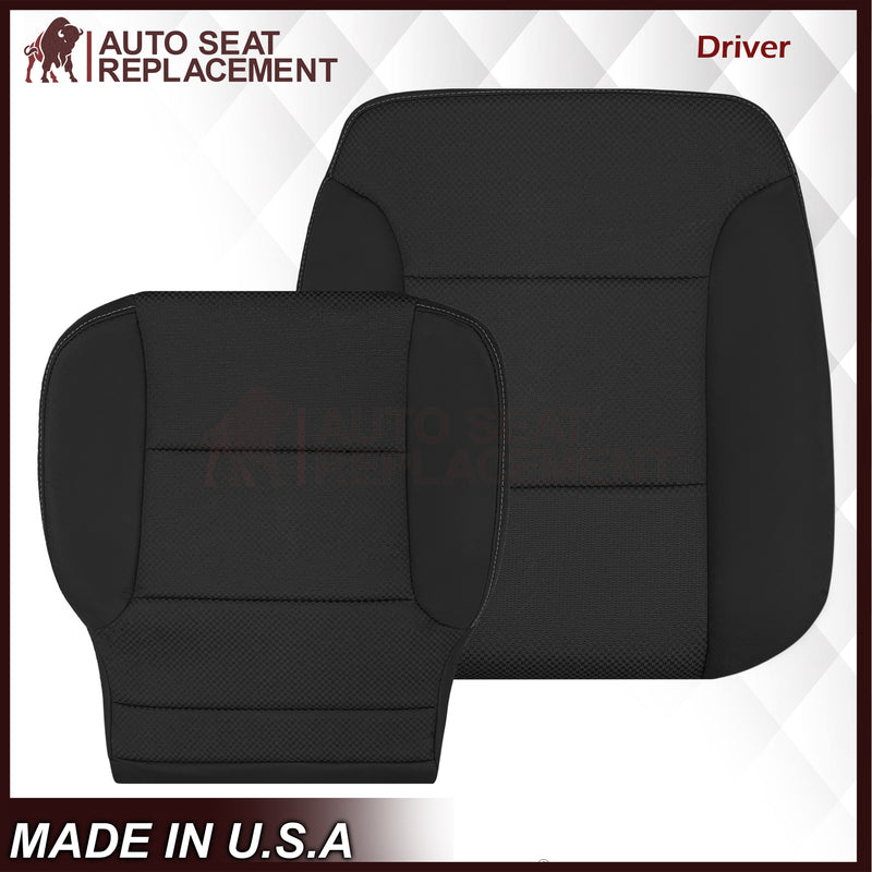 2014-2019 GMC Sierra SLE SLT Z71 Replacement Cloth Seat Cove: Black - Auto Seat Replacement