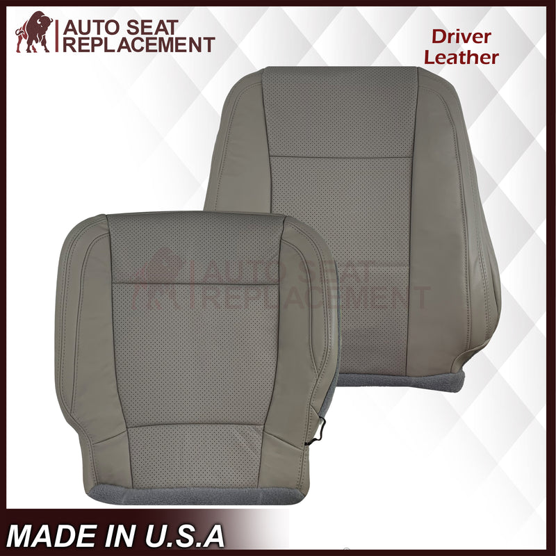 2015 - 2017 Ford F-150 Lariat Gray Replacement Seat Covers in Perforated Leather or Synthetic Leather