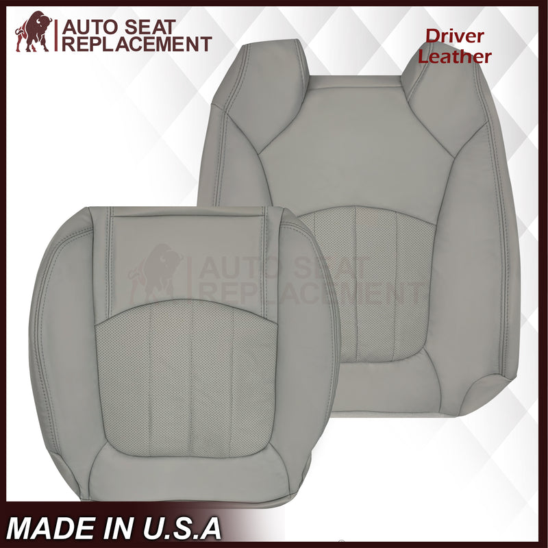 2009-2012 Chevrolet Traverse LT/LTZ Driver or Passenger Replacement Seat Cover: Perforated, Gray - Auto Seat Replacement