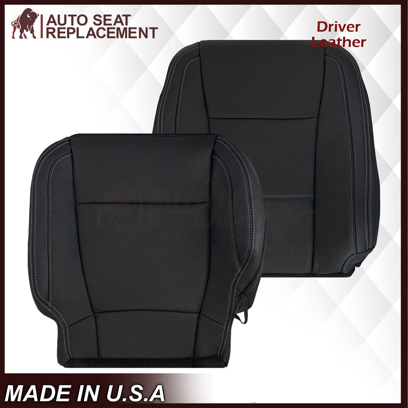 2015-2017 Ford F150 Lariat Charcoal Black Replacement Seat Covers in Leather or Synthetic Leather