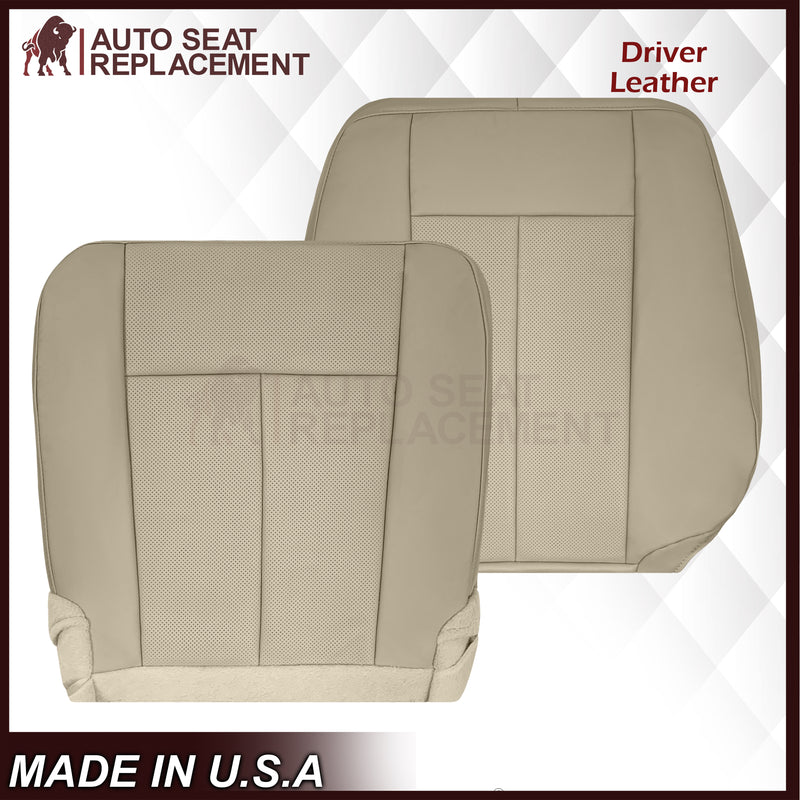 2007-2014 Ford Expedition Eddie Bauer/XLT Replacement Perforated Genuine Leather/Syn. Leather Seat Cover In Tan - Auto Seat Replacement