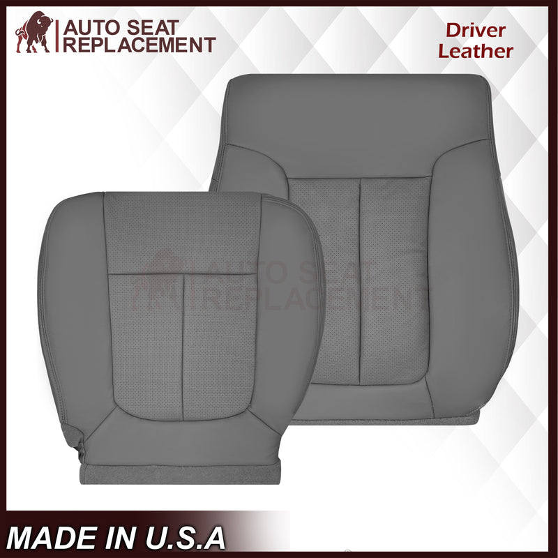 2009 - 2014 Ford F150 Lariat Crew Cab Perforated Replacement Seat Cover Steel Gray
