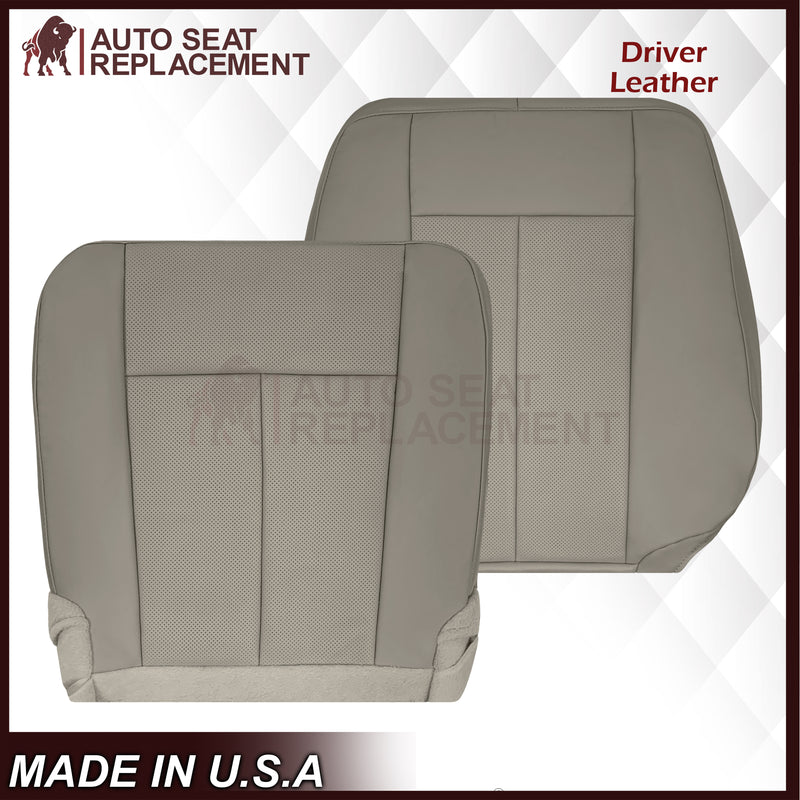 2007-2014 Ford Expedition Eddie Bauer/XLT PERFORATED Leather Replacement Seat Cover in Gray - Auto Seat Replacement