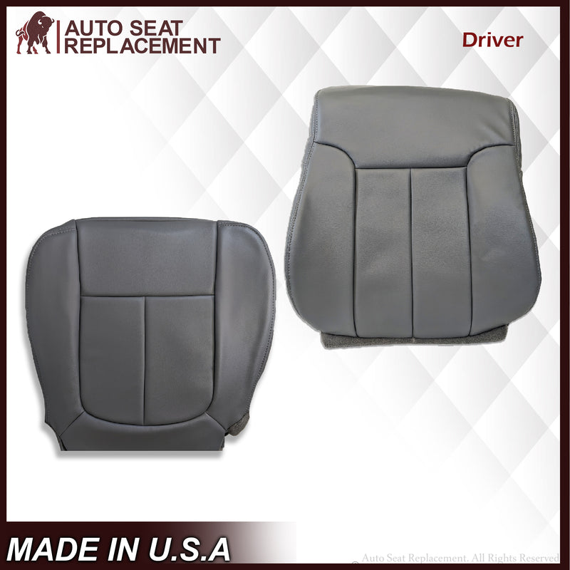 2009 - 2014 Ford F150 Lariat Crew Cab Replacement Seat Cover Steel Gray Vinyl